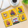 Chennai traditional cute cartoon Beautiful Wooden Coasters For Home And Kitchen