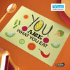 Table mat Positive Quote for living a healthy lifestyle by eating a healthy food