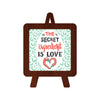 The secret ingredient is love Table Decor Wooden Modern Showpiece for Office Desk and home