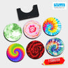 Tie Dye Printed Wooden Tea Coasters with stand For Home And Kitchen