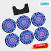 Blue mandalas pattern Wooden Tea Coasters For Home and Kitchen