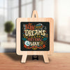 follow your dreams they know the way Table Decor Wooden Modern Showpiece for Office Desk and home