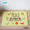 Table mat Positive Quote for living a healthy lifestyle by eating a healthy food