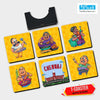 Chennai traditional cute cartoon Beautiful Wooden Coasters For Home And Kitchen