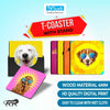 Beautiful Dog Wooden Tea Coasters For Home And Kitchen