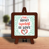 The secret ingredient is love Table Decor Wooden Modern Showpiece for Office Desk and home