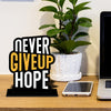 never giveup Quotes Showpiece Table Decor for Office Desk Modern Home