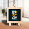 Yes you can Table Decor Wooden Modern Showpiece for Office Desk and home