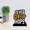 never giveup Quotes Showpiece Table Decor for Office Desk Modern Home