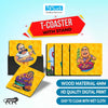 Chennai traditional cute cartoon Beautiful Wooden Coasters For Home And Kitchen