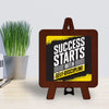 Success Starts With Self Discipline Table Decor Wooden Modern Showpiece for Office Desk and home