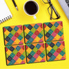 BANDHANI pattern Wooden Tea Coasters For Home and Kitchen