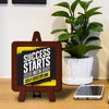 Success Starts With Self Discipline Table Decor Wooden Modern Showpiece for Office Desk and home