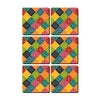 BANDHANI pattern Wooden Tea Coasters For Home and Kitchen