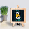 Yes you can Table Decor Wooden Modern Showpiece for Office Desk and home