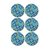 Evil Eye pattern Wooden Tea Coasters For Home and Kitchen