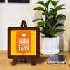 The more you learn the more you earn Table Decor Wooden Modern Showpiece for Office Desk and home