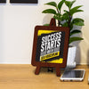 Success Starts With Self Discipline Table Decor Wooden Modern Showpiece for Office Desk and home