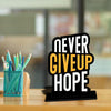 never giveup Quotes Showpiece Table Decor for Office Desk Modern Home