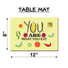 Table mat Positive Quote for living a healthy lifestyle by eating a healthy food