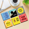 Teamwork Beautiful Wooden Coasters For Office, Home And Kitchen