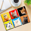 Beautiful Cat Wooden Tea Coasters For Home And Kitchen