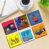 Mumbai traditional cute cartoon Beautiful Wooden Coasters For Home And Kitchen