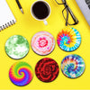 Tie Dye Printed Wooden Tea Coasters with stand For Home And Kitchen