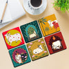 Indian Traditional Cow Art Beautiful Wooden Coasters For Home And Kitchen