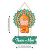 Little meditating Buddha, Peace of mind, motivational and creative quote Wall Hanging Sculpture