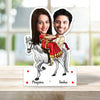 Couple On Horse Caricature