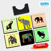 Elephant Art Wooden Tea Coasters For Home and Kitchen